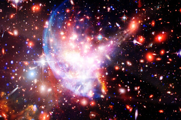 Fototapeta na wymiar Star cluster and galaxy. The elements of this image furnished by NASA.
