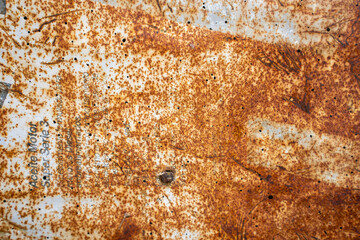 orange oxide texture on very deteriorated surface