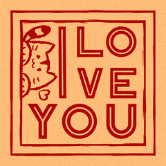 I Love You Stempel