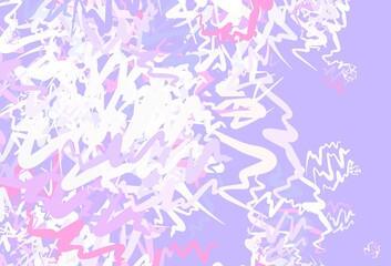 Light Pink, Yellow vector pattern with wry lines.