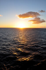 sunset over the ocean