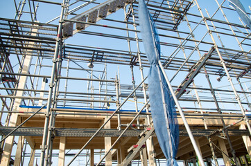 建設現場　足場