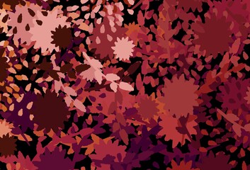 Light Red, Yellow vector template with chaotic shapes.