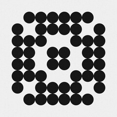 Abstract Cross Pattern Dots Logo generative computational art illustration