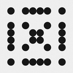 Abstract Cross Pattern Dots Logo generative computational art illustration