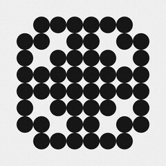 Abstract Cross Pattern Dots Logo generative computational art illustration