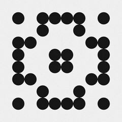 Abstract Cross Pattern Dots Logo generative computational art illustration