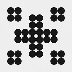 Abstract Cross Pattern Dots Logo generative computational art illustration