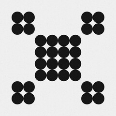 Abstract Cross Pattern Dots Logo generative computational art illustration