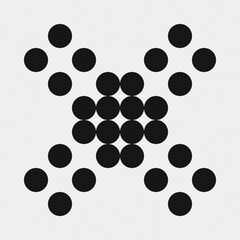 Abstract Cross Pattern Dots Logo generative computational art illustration