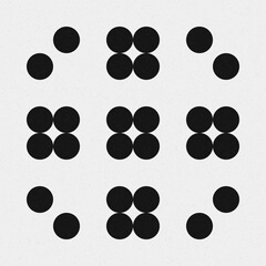 Abstract Cross Pattern Dots Logo generative computational art illustration