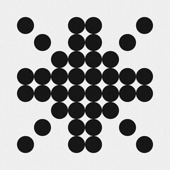Abstract Cross Pattern Dots Logo generative computational art illustration