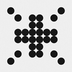 Abstract Cross Pattern Dots Logo generative computational art illustration