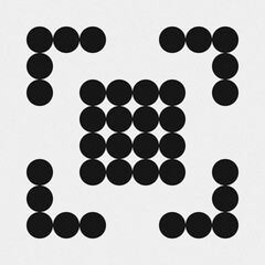 Abstract Cross Pattern Dots Logo generative computational art illustration