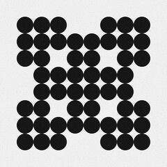 Abstract Cross Pattern Dots Logo generative computational art illustration