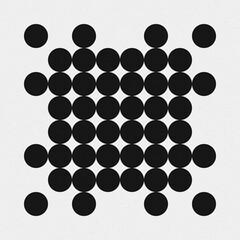 Abstract Cross Pattern Dots Logo generative computational art illustration