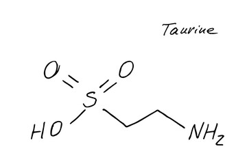 Taurine Chemistry Molecule Formula Hand Drawn Imitation