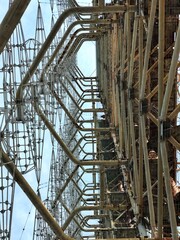 construction site with scaffolding