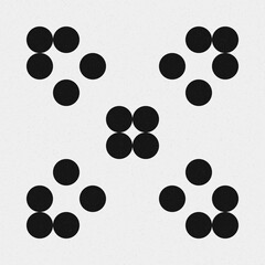 Abstract Cross Pattern Dots Logo generative computational art illustration