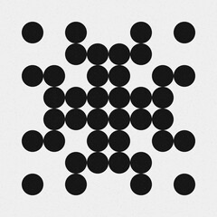 Fototapeta premium Abstract Cross Pattern Dots Logo generative computational art illustration