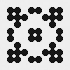 Abstract Cross Pattern Dots Logo generative computational art illustration