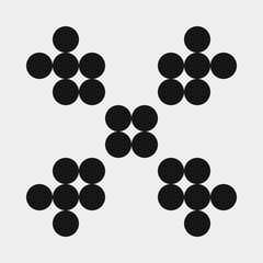 Fototapeta premium Abstract Cross Pattern Dots Logo generative computational art illustration