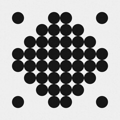 Abstract Cross Pattern Dots Logo generative computational art illustration