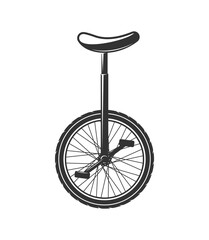 Circus unicycle bike isolated on white background © MegaShabanov