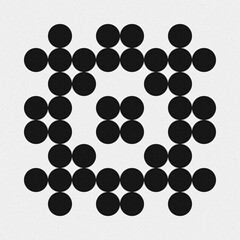 Abstract Cross Pattern Dots Logo generative computational art illustration