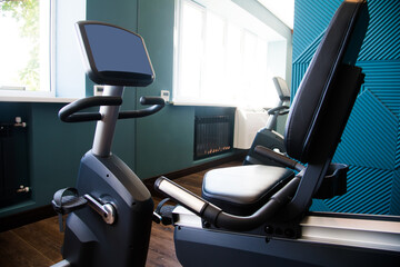 Modern gym interior with equipment