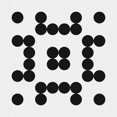 Abstract Cross Pattern Dots Logo generative computational art illustration