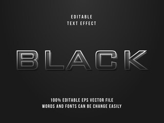 Black text effect, Editable text effect