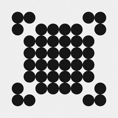 Abstract Cross Pattern Dots Logo generative computational art illustration