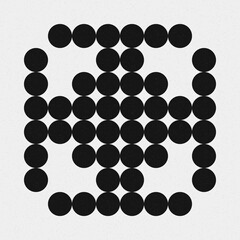 Abstract Cross Pattern Dots Logo generative computational art illustration