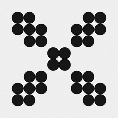 Abstract Cross Pattern Dots Logo generative computational art illustration