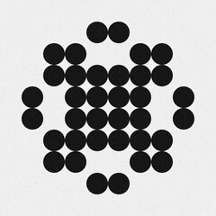 Abstract Cross Pattern Dots Logo generative computational art illustration