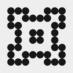 Abstract Cross Pattern Dots Logo generative computational art illustration