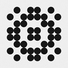 Abstract Cross Pattern Dots Logo generative computational art illustration