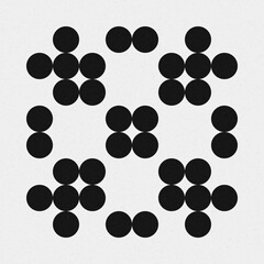 Abstract Cross Pattern Dots Logo generative computational art illustration