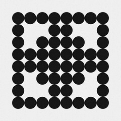 Abstract Cross Pattern Dots Logo generative computational art illustration