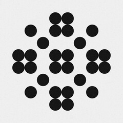 Abstract Cross Pattern Dots Logo generative computational art illustration