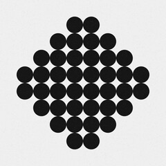 Abstract Cross Pattern Dots Logo generative computational art illustration