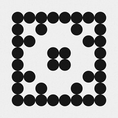 Abstract Cross Pattern Dots Logo generative computational art illustration