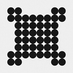 Abstract Cross Pattern Dots Logo generative computational art illustration