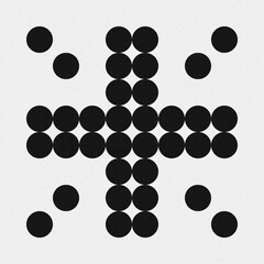 Abstract Cross Pattern Dots Logo generative computational art illustration