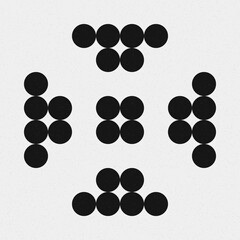 Abstract Cross Pattern Dots Logo generative computational art illustration