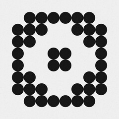 Abstract Cross Pattern Dots Logo generative computational art illustration