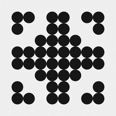 Abstract Cross Pattern Dots Logo generative computational art illustration