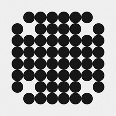 Abstract Cross Pattern Dots Logo generative computational art illustration