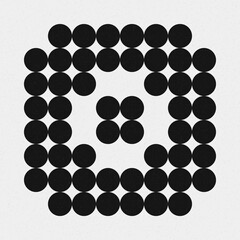 Abstract Cross Pattern Dots Logo generative computational art illustration